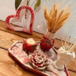 ست سینی و گلدان لوله ای بتنی