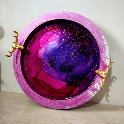 سینی کار شده با رزین