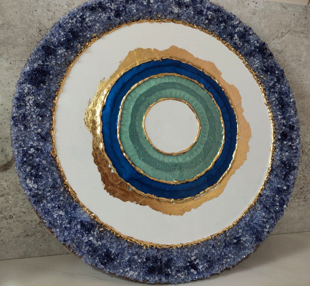 تابلو چشم و نظر کار شده با رزین تابلو چشم و نظر کار شده با رزین